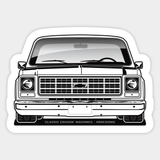 1979 Squarebody Chevrolet C10 Blazer Suburban T-Shirt BW Sticker